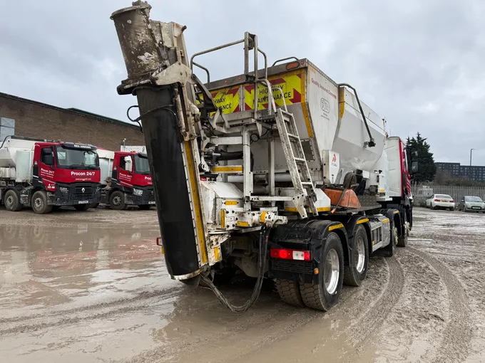 Procon mixer in the yard preparing to reload materials